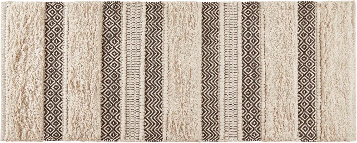 INK+IVY Asher Cotton Blend Bath Rug with Non-Slip Backing