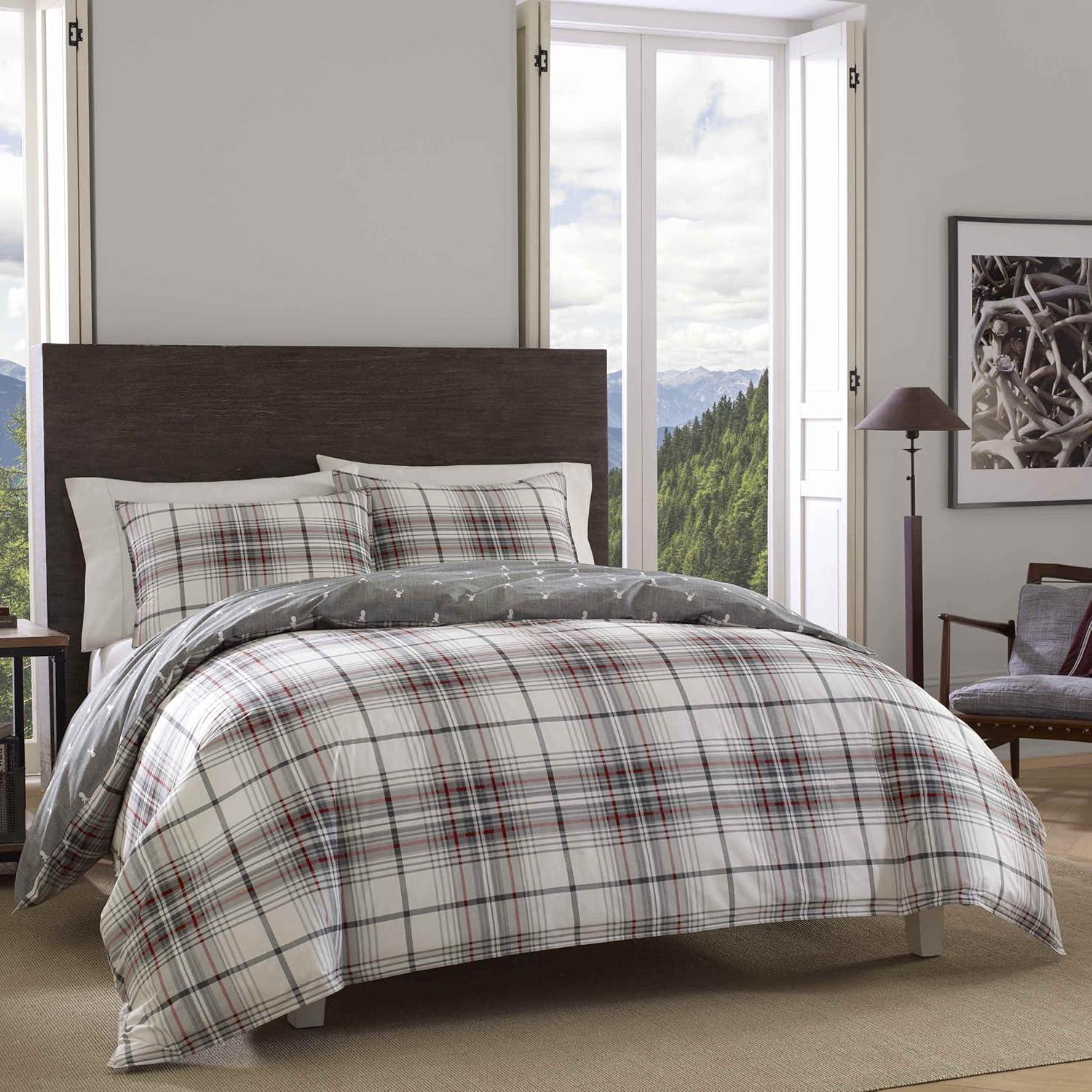 Alder Plaid Charcoal Duvet Cover Set by Eddie Bauer