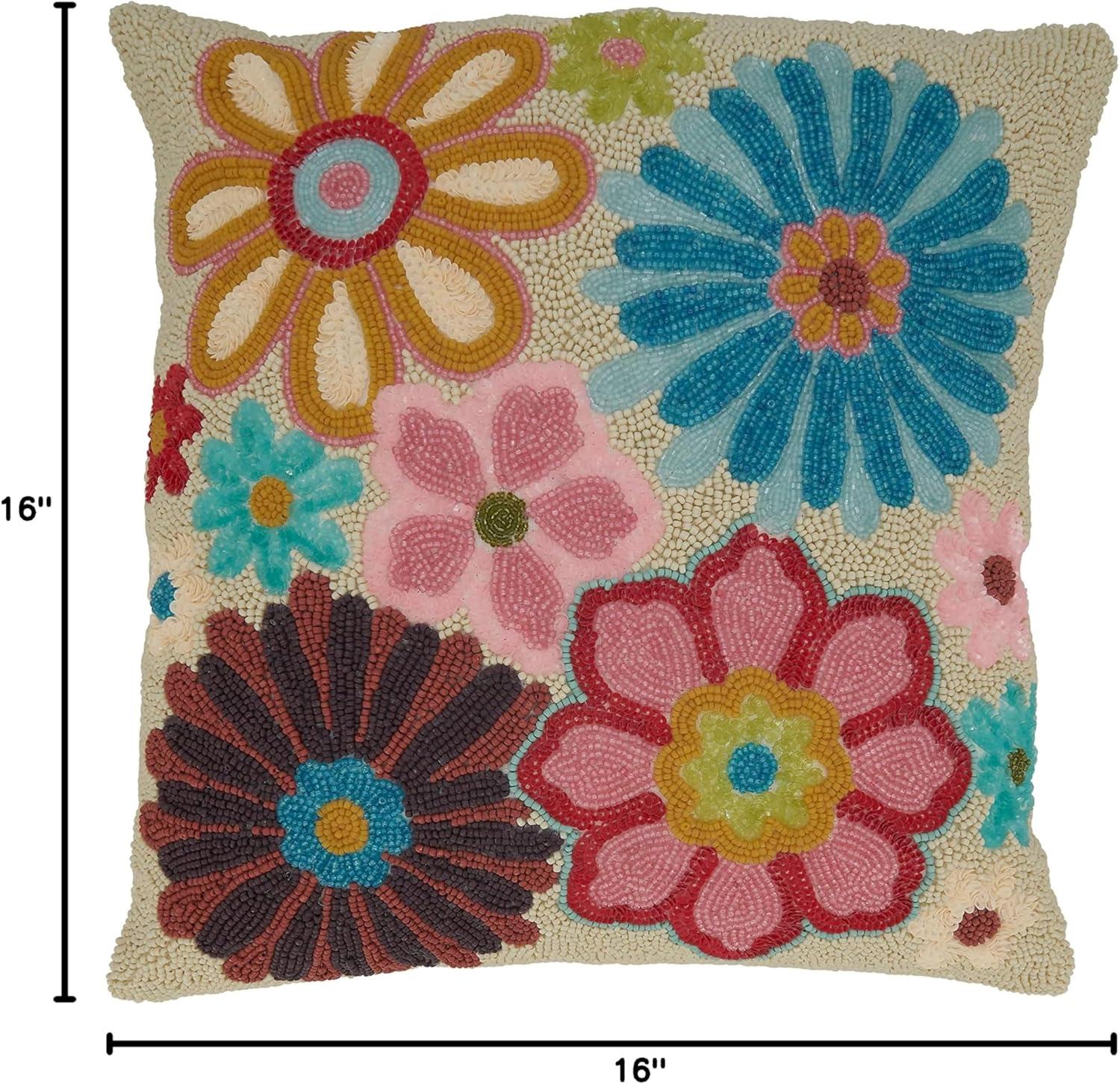 Rosamund Floral Cotton Throw Pillow