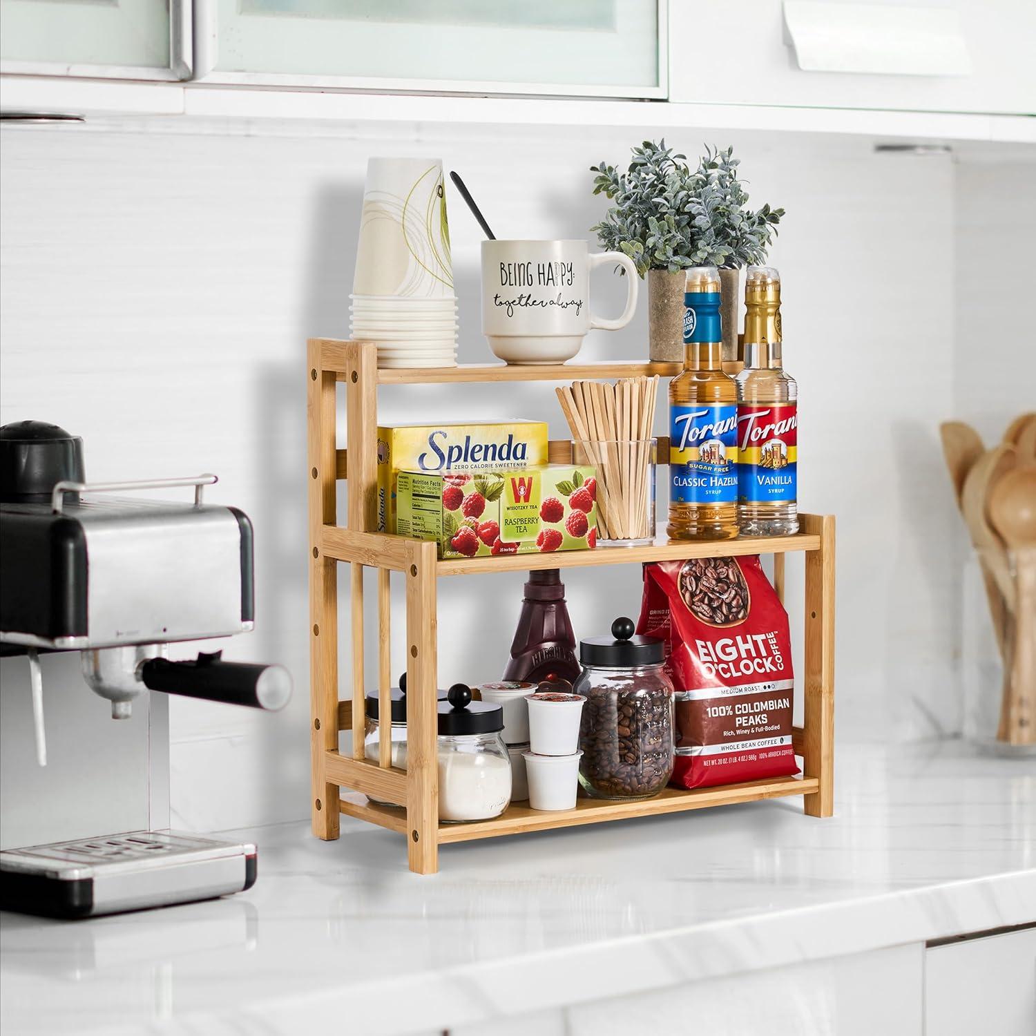 Freestanding Bamboo Spice Rack