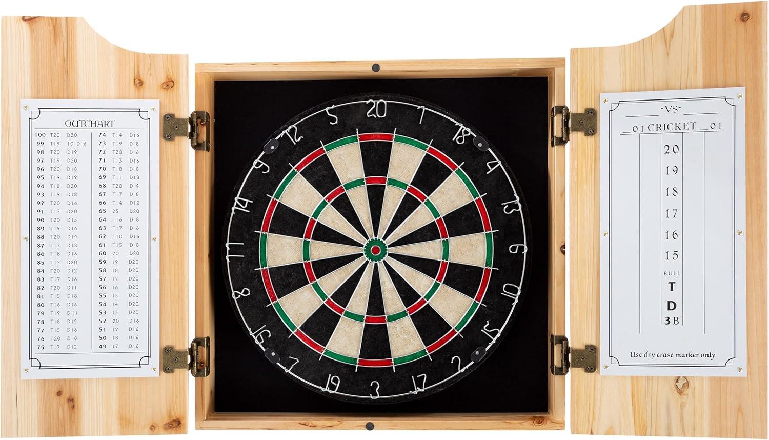 Trademark Global NBA Trademark Global Bristle Dartboard And Cabinet Set (Darts Included)