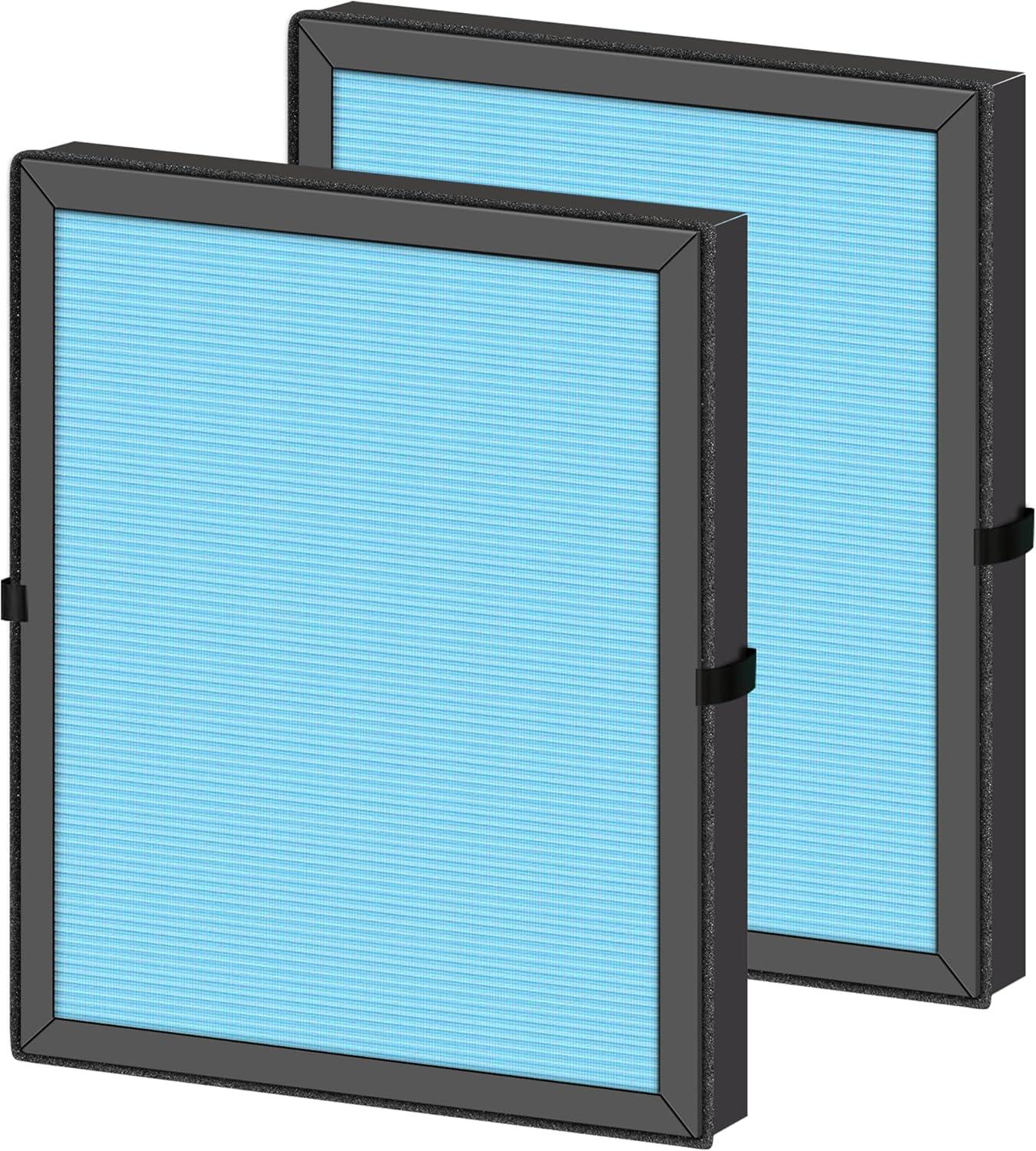 MK04 Replacement Filter, 2 Pack Compatible with MK04 MG04JH Air Purifier, Air Filter H13 True HEPA Filter for Dust, Pet Dander, Smoke for Bedroom, Home, Office (Green)