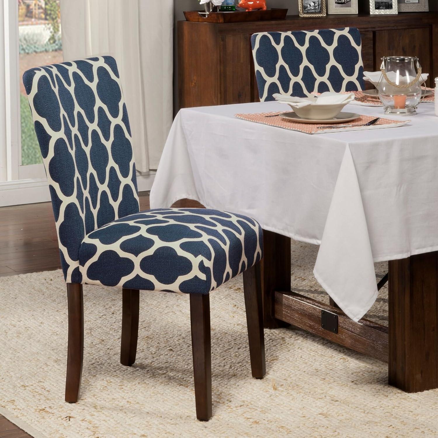 HomePop Parsons Dining Chairs (Set of 2), Quatrefoil
