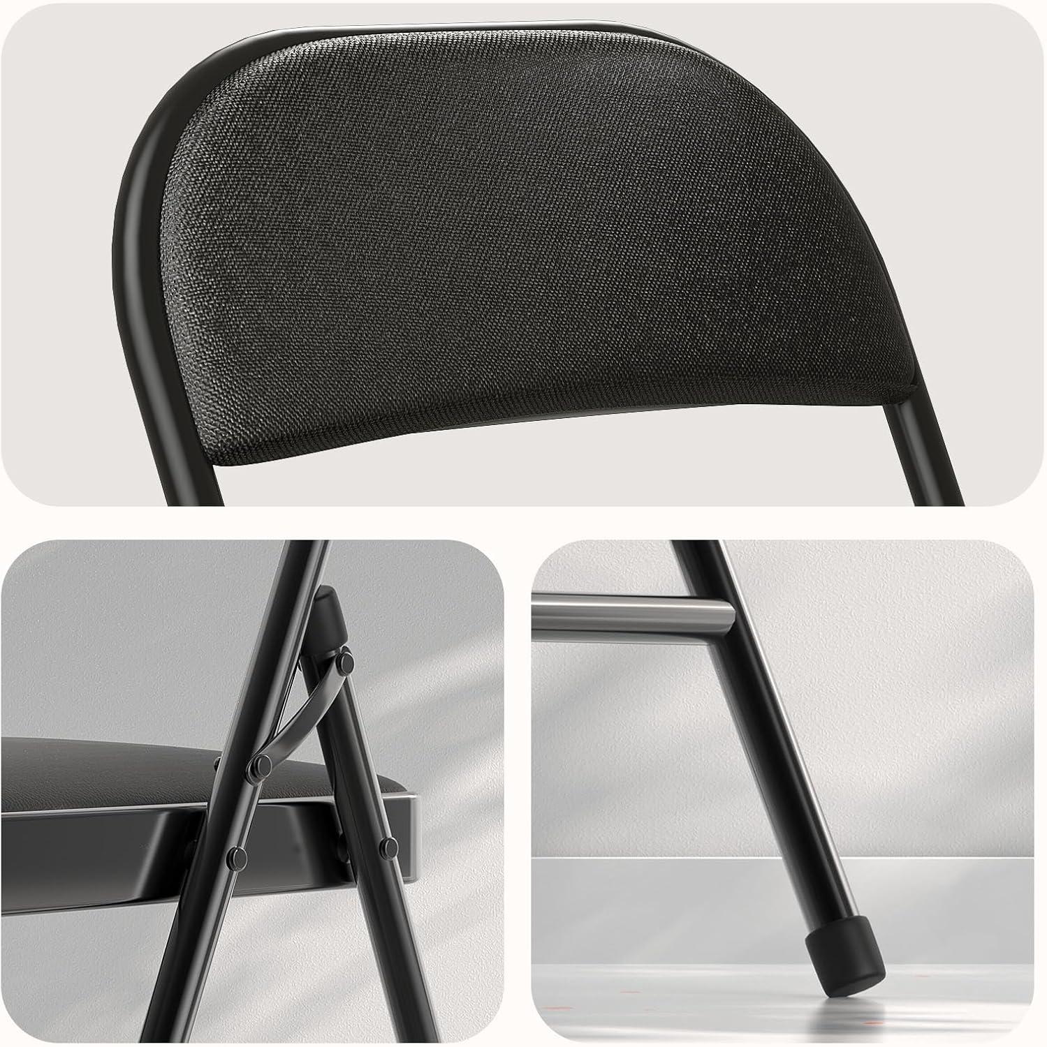 National Public Seating Commercialine Steel Folding Chair Set (Set of 4)
