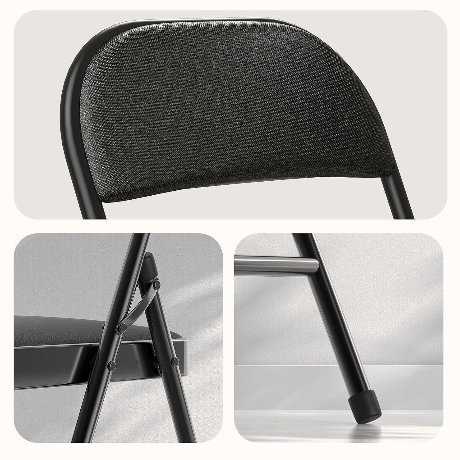 National Public Seating Commercialine Steel Folding Chair Set (Set of 4)