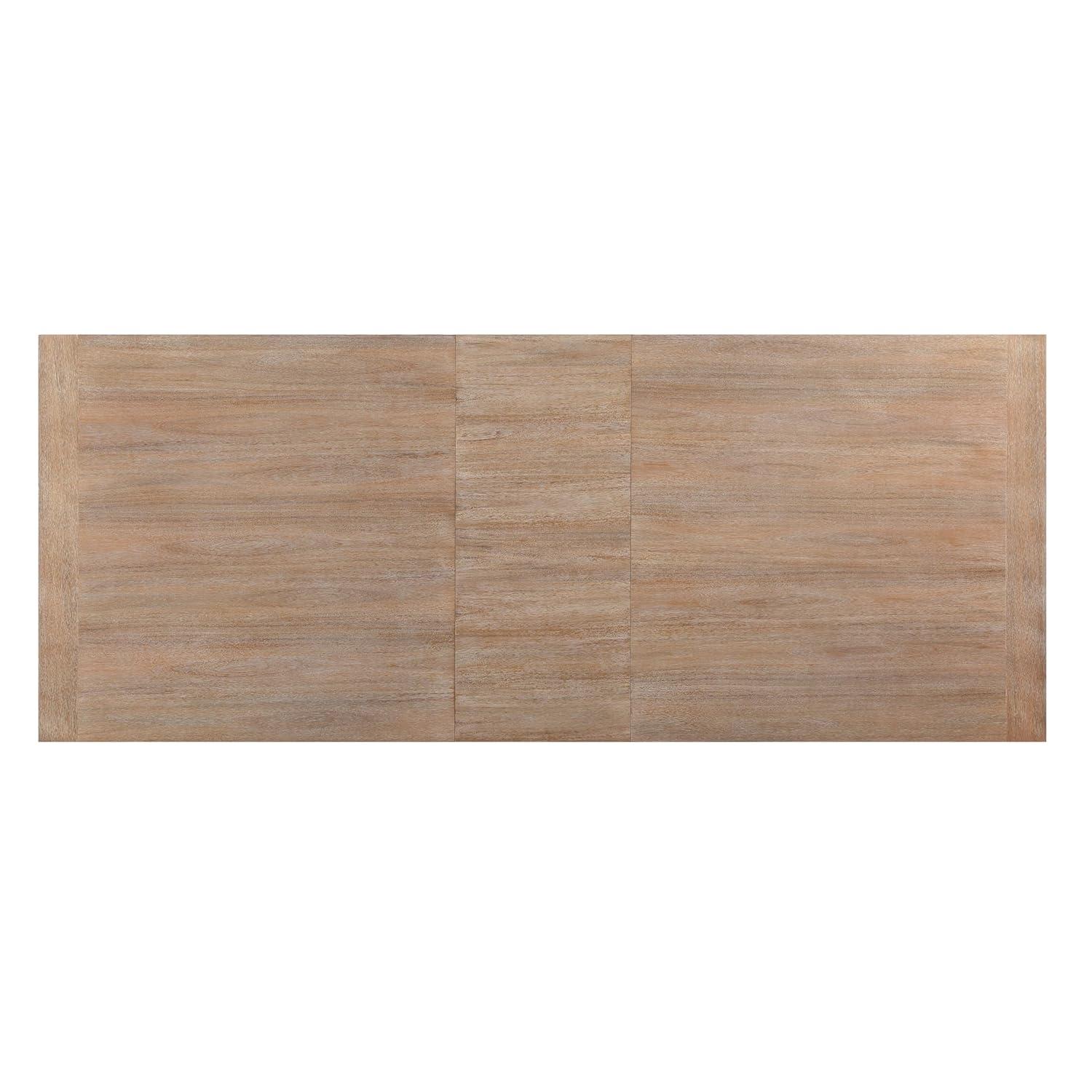Benjara Deen 85-103 Inch Dining Table, 8 Seater, Self Storing Leaf, Brown Wood