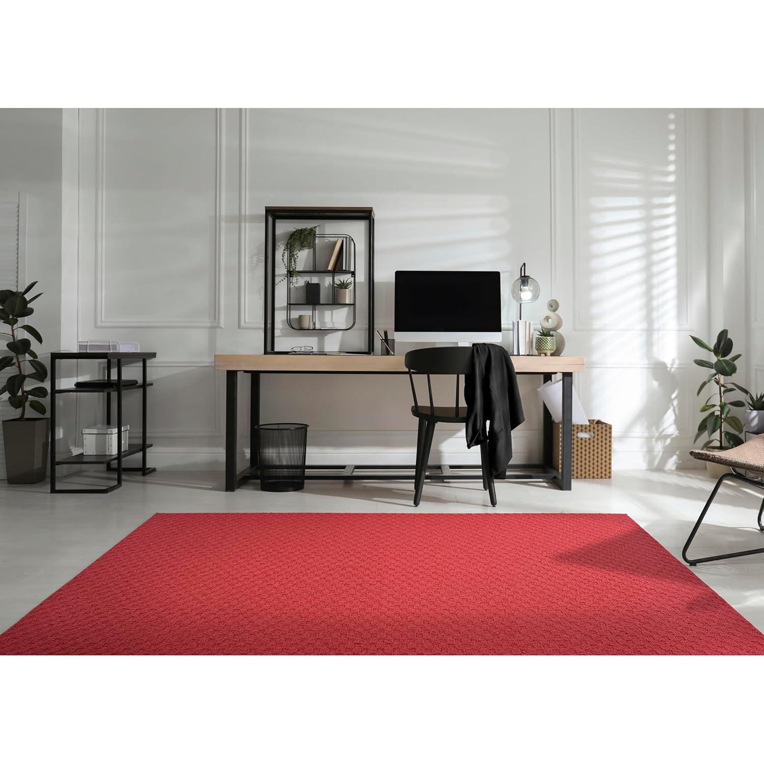 Garland Town Square Alfombra Chili Roja para Interior, 8' x 10'