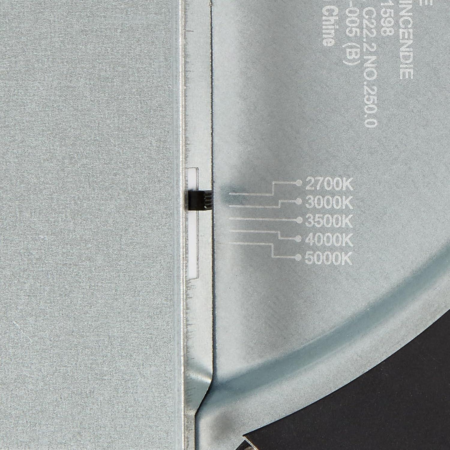 Maxxima 14 in. LED Flush Mount Ceiling Light, 5 CCT 2700K-5000K, 2400 Lumens, Traditional Indoor Black Trim Round Panel Light, Dimmable