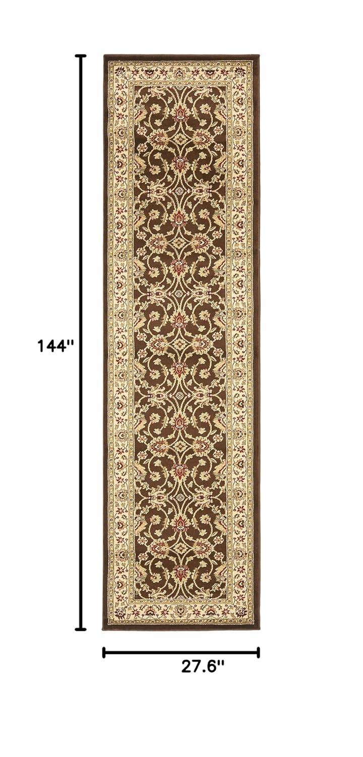Lyndhurst LNH553 Power Loomed Runner Rug - Brown/Ivory - 2'3"x12' - Safavieh