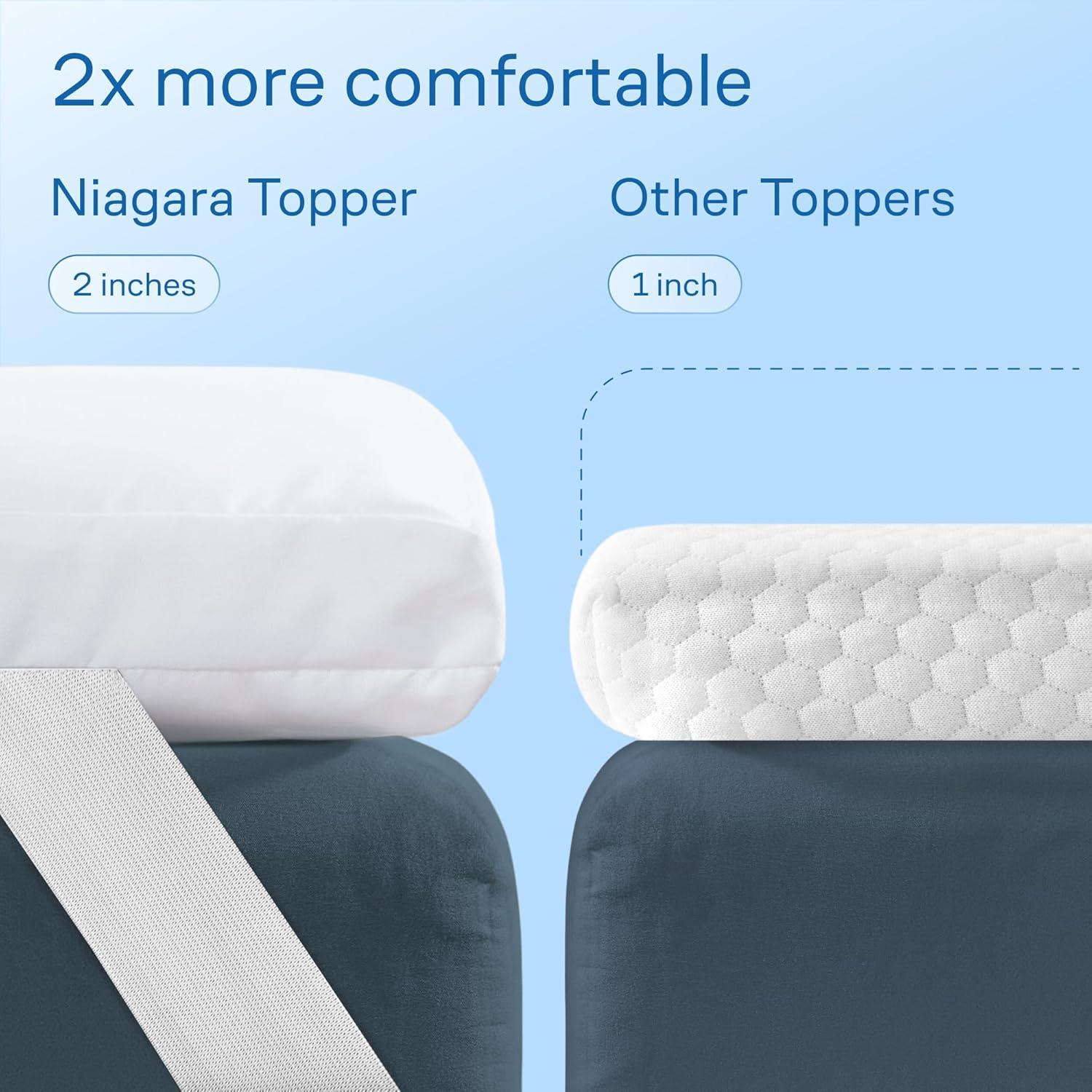 Niagara Sleep Solution Twin Mattress Topper Microfiber 4 Corner