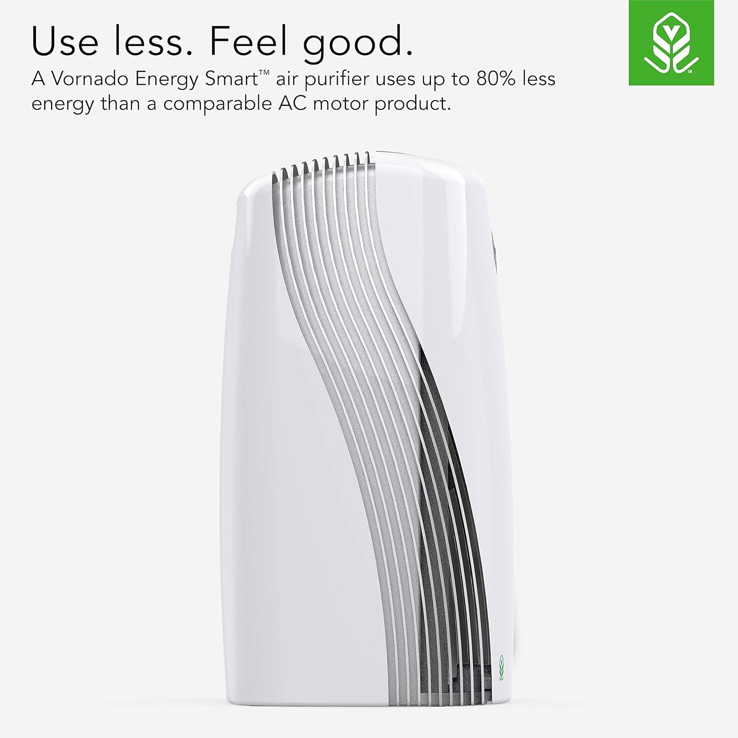 Vornado PCO375DC Energy Smart Air Purifier White: True HEPA, Carbon Filter, UV Technology, 8 Settings, 100-300 sq. ft.