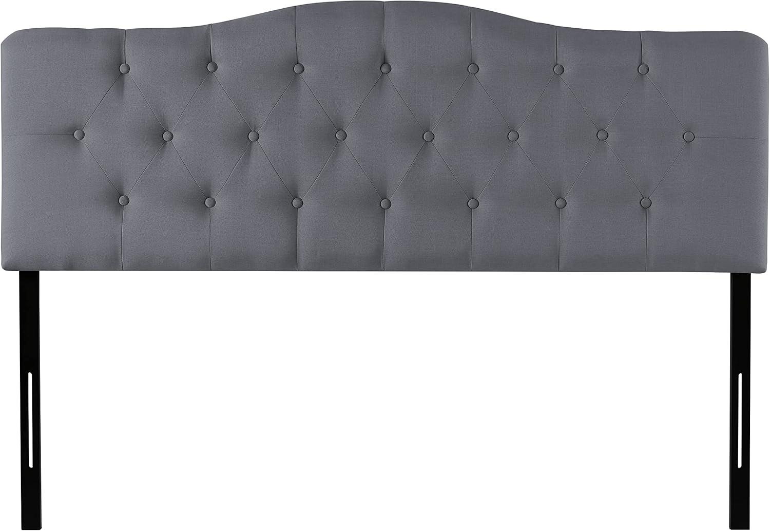 Jessenia Headboards for Full Size Bed, Upholstered Tufted Bed Headboard, 12 Adjustable Positions Full Headboard Only, Wall Mounted Headboard, Bed Backboard Linen Fabric Head Board - Light Gray