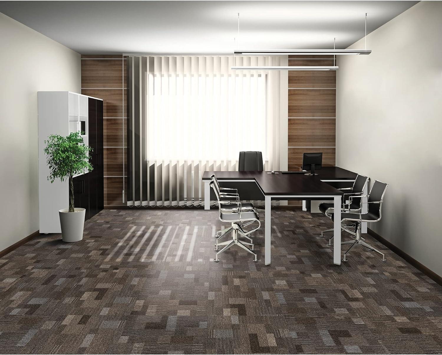 Mohawk Basics 24" x 24" Coffee Low Pile Carpet Tile