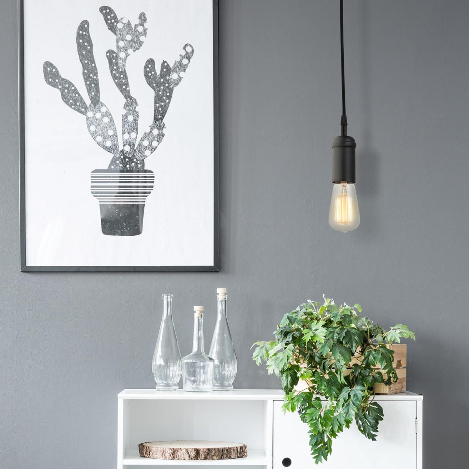 Globe Electric Leila 1-Light Brass Plug-In Pendant, 65980