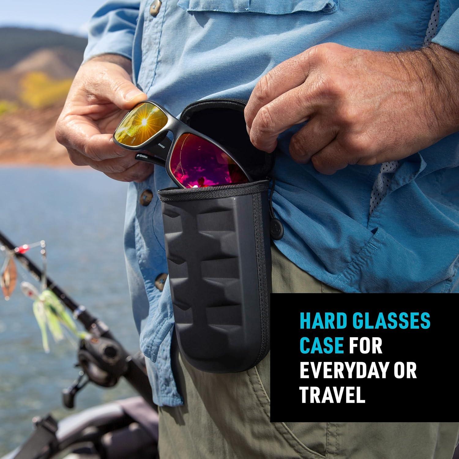 Black Hardshell XL Optics Case with Clip and Microfiber Lining