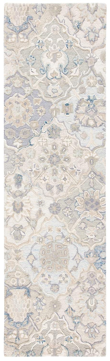 Glamour GLM622 Hand Tufted Runner Rug - Grey/Blue - 2'3"x8' - Safavieh.