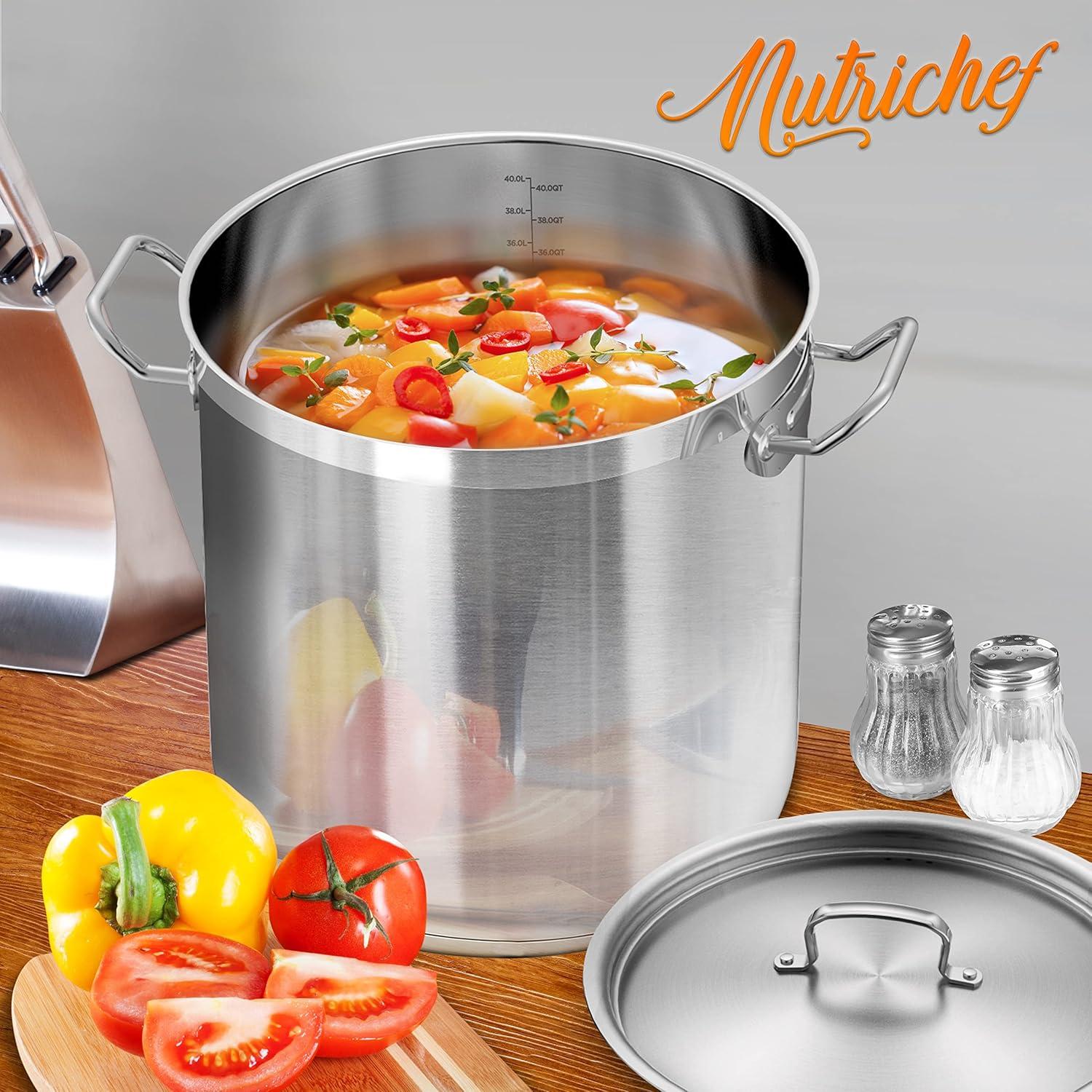 NutriChef Stainless Steel Stock Pot