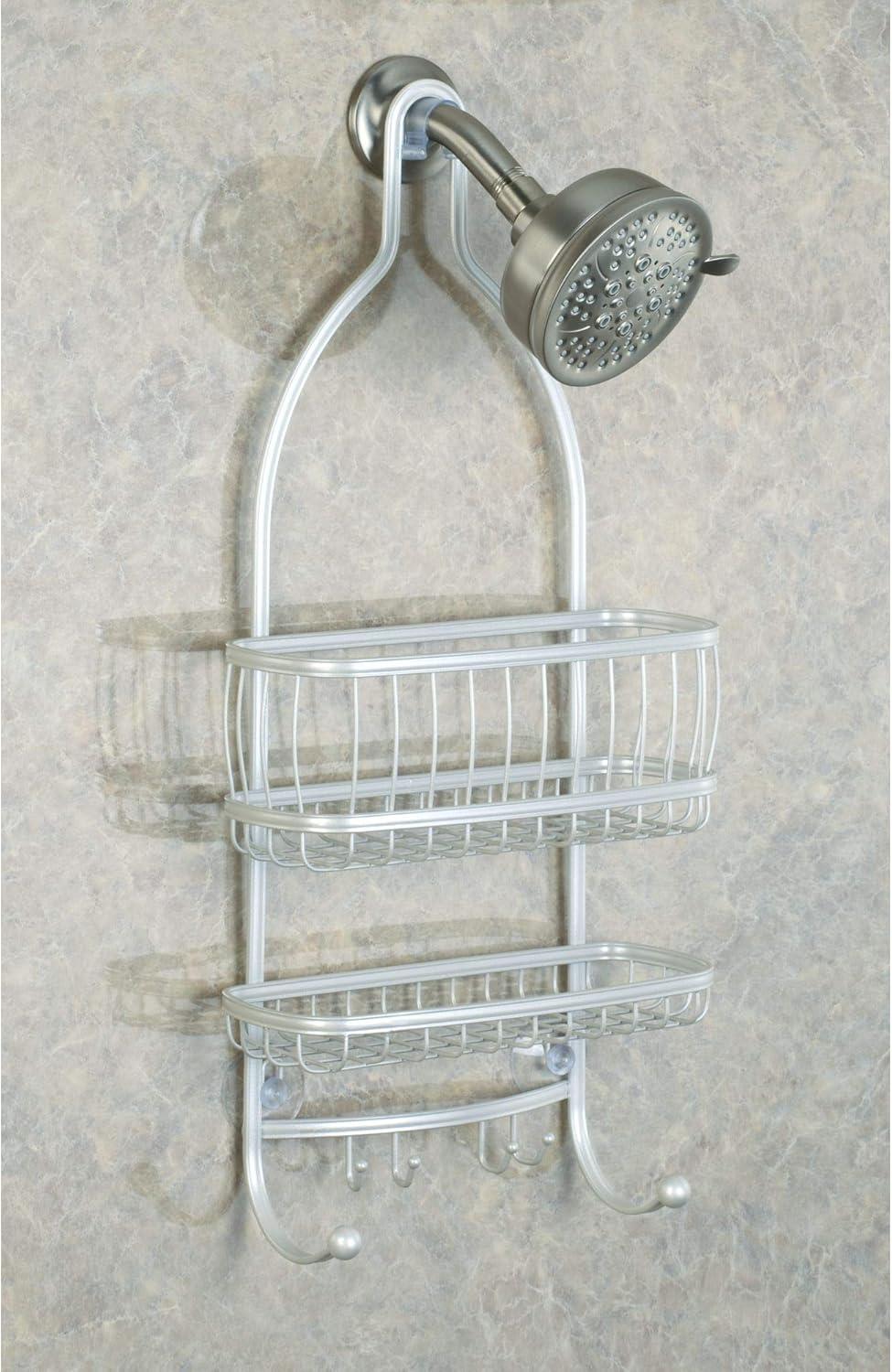 iDesign Metal Extra-Wide Hanging Shower Caddy, The York Collection – 10" x 4" x 22"