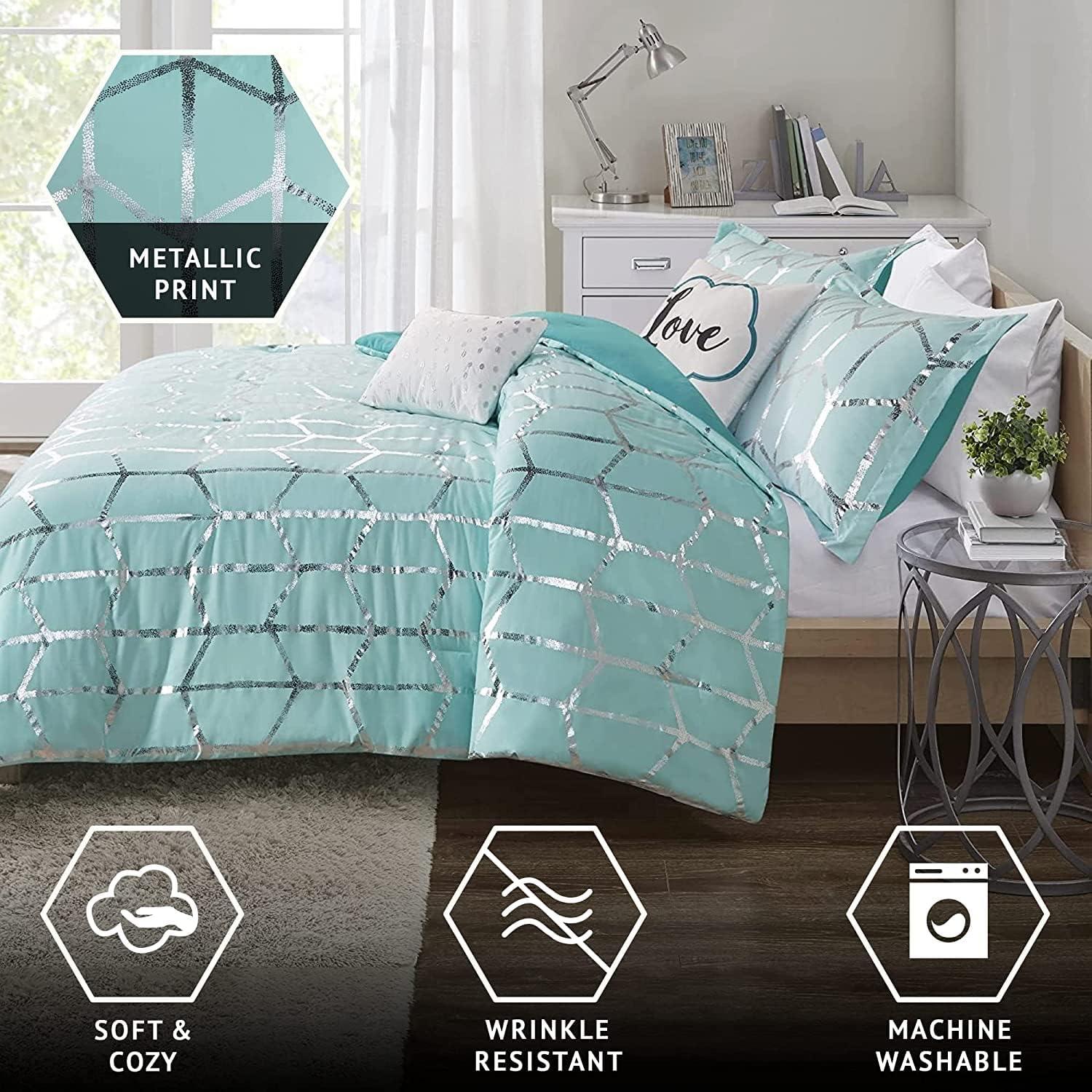 Raina Metallic Printed Comforter Set