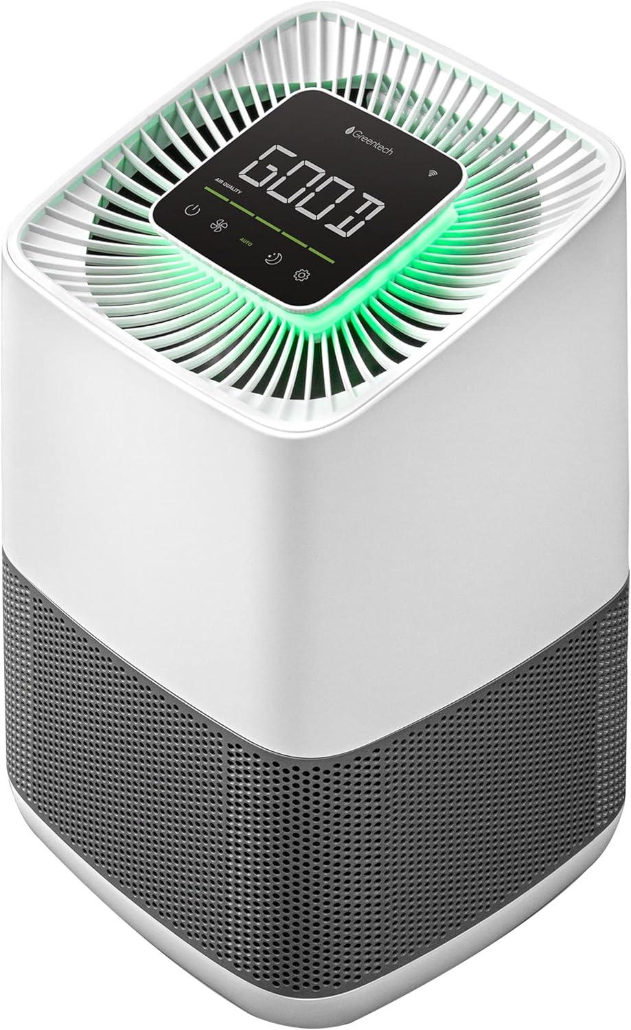 575 sq ft White and Gray HEPA Air Purifier with Odor Control