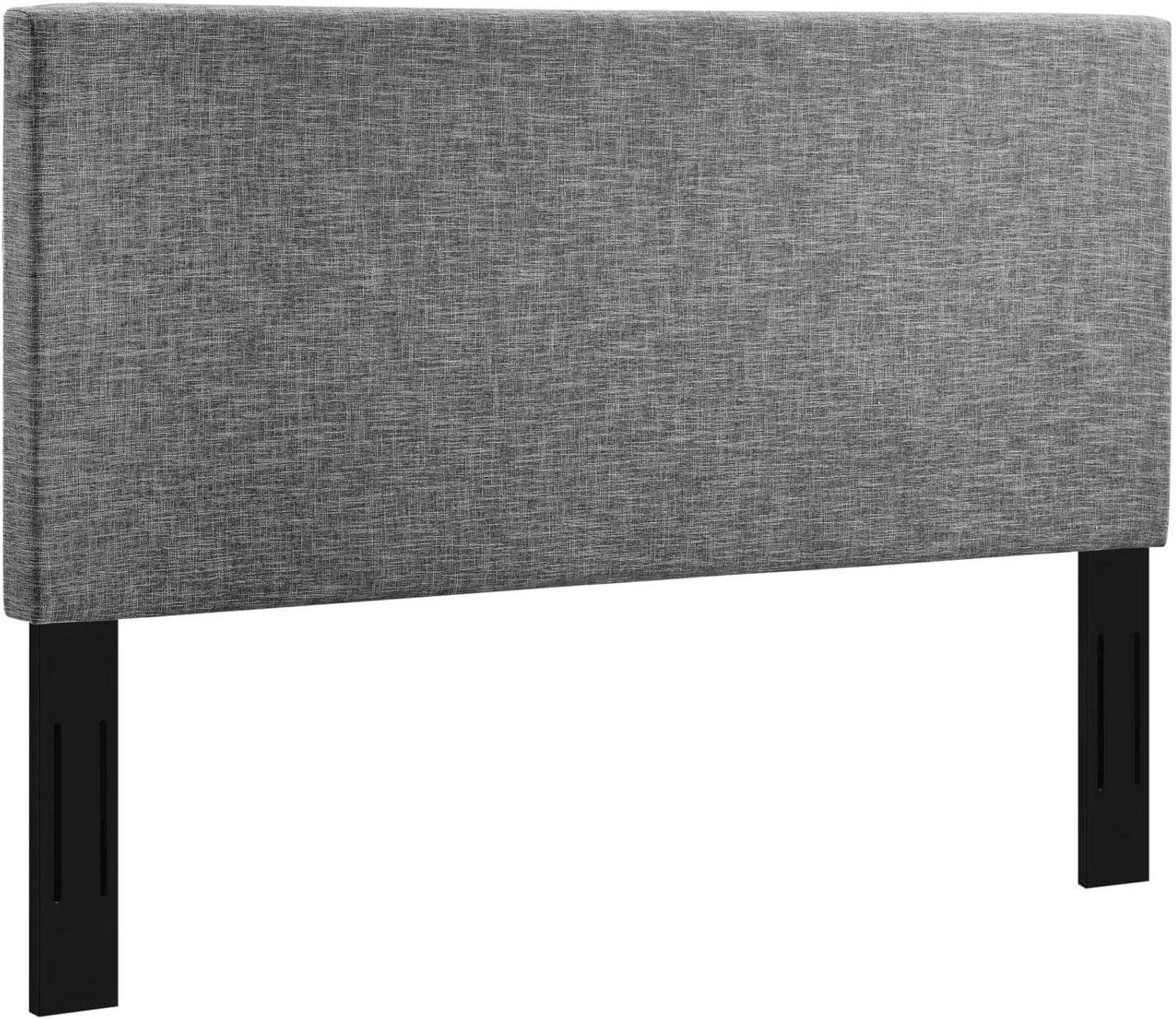 Taylor Full/Queen Light Gray Linen Fabric Upholstered Headboard