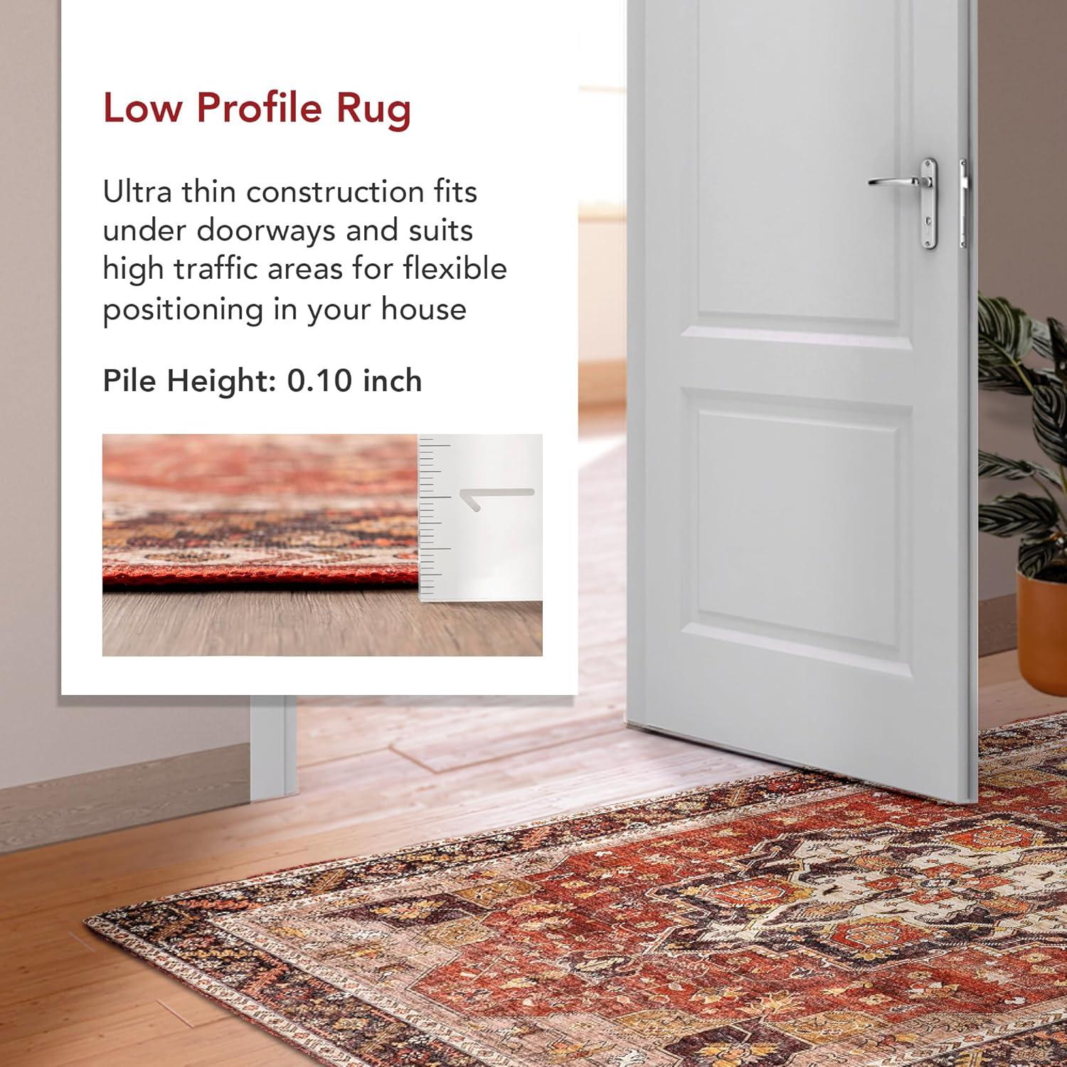 Nuloom Hera Medallion Spill Proof Machine Washable Indoor Area Rug