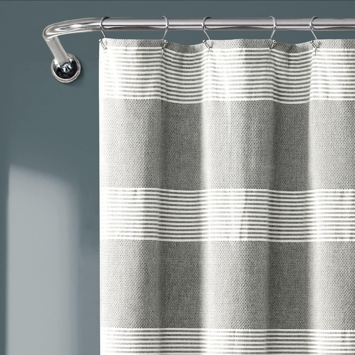 Tucker Stripe Cotton Striped Shower Curtain