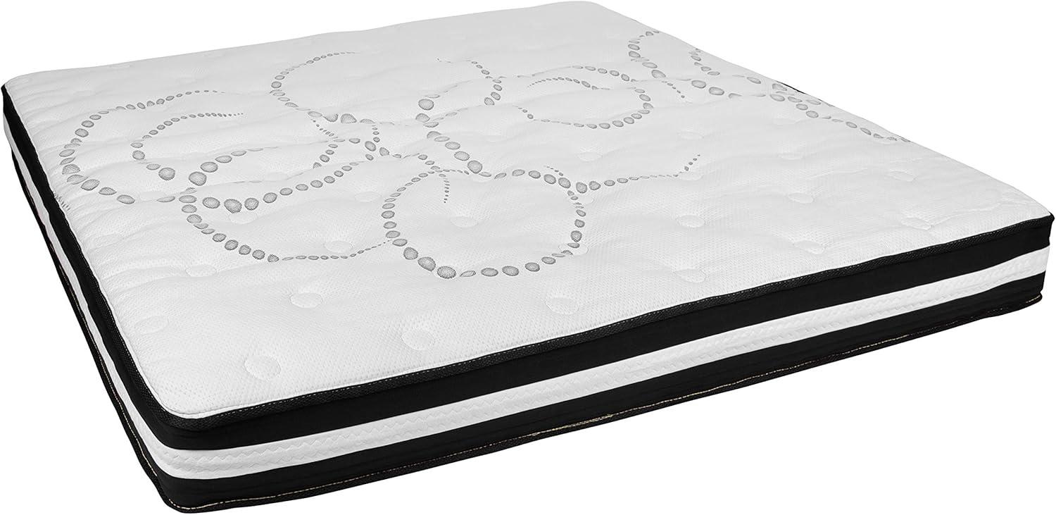 Merrick Lane 10 Inch Hybrid Full Size Mattress CertiPUR-US Certified Foam & Pocket Spring Mattress in a Box