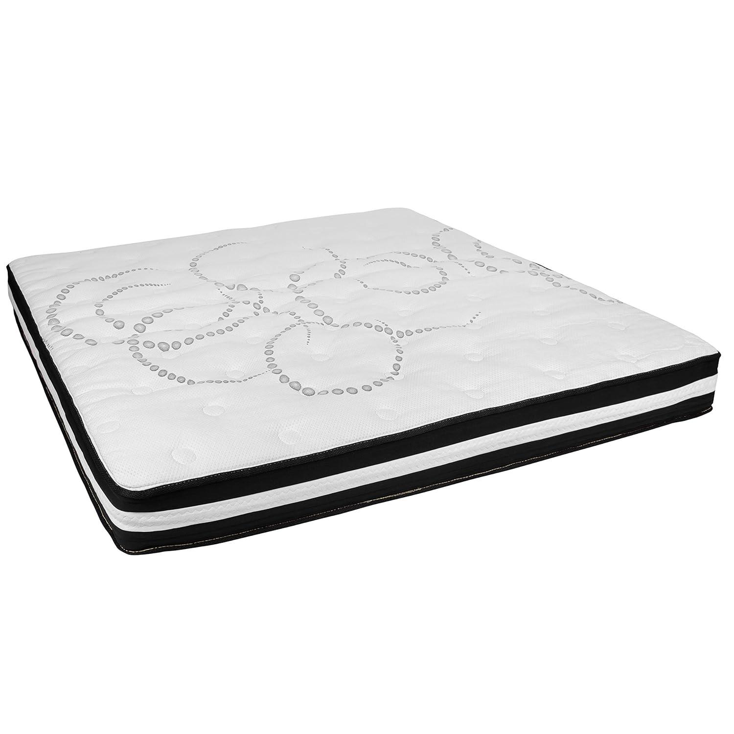 Merrick Lane 10 Inch Hybrid Full Size Mattress CertiPUR-US Certified Foam & Pocket Spring Mattress in a Box