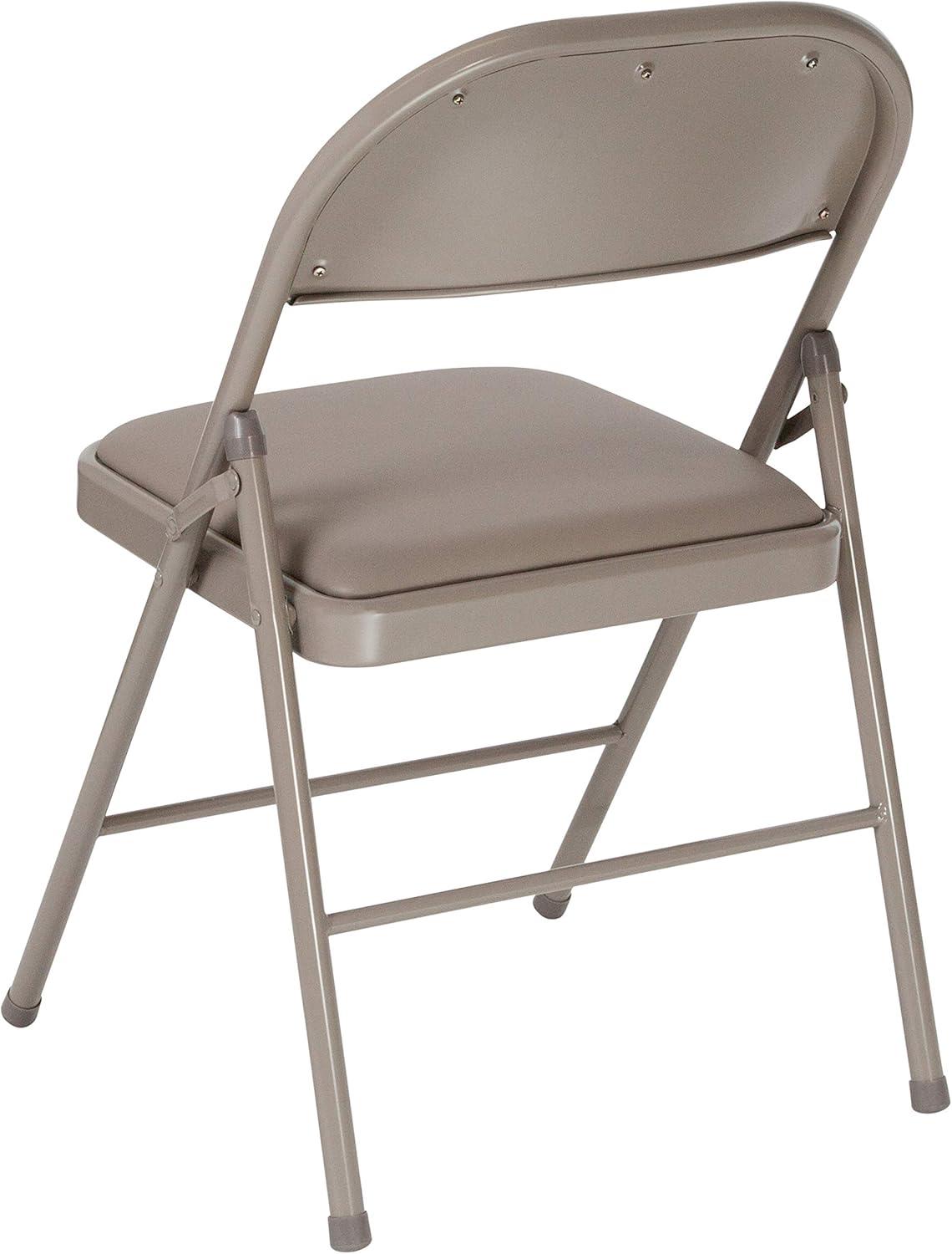 Flash Furniture HERCULES Series Double Braced Gray Vinyl Folding Chair