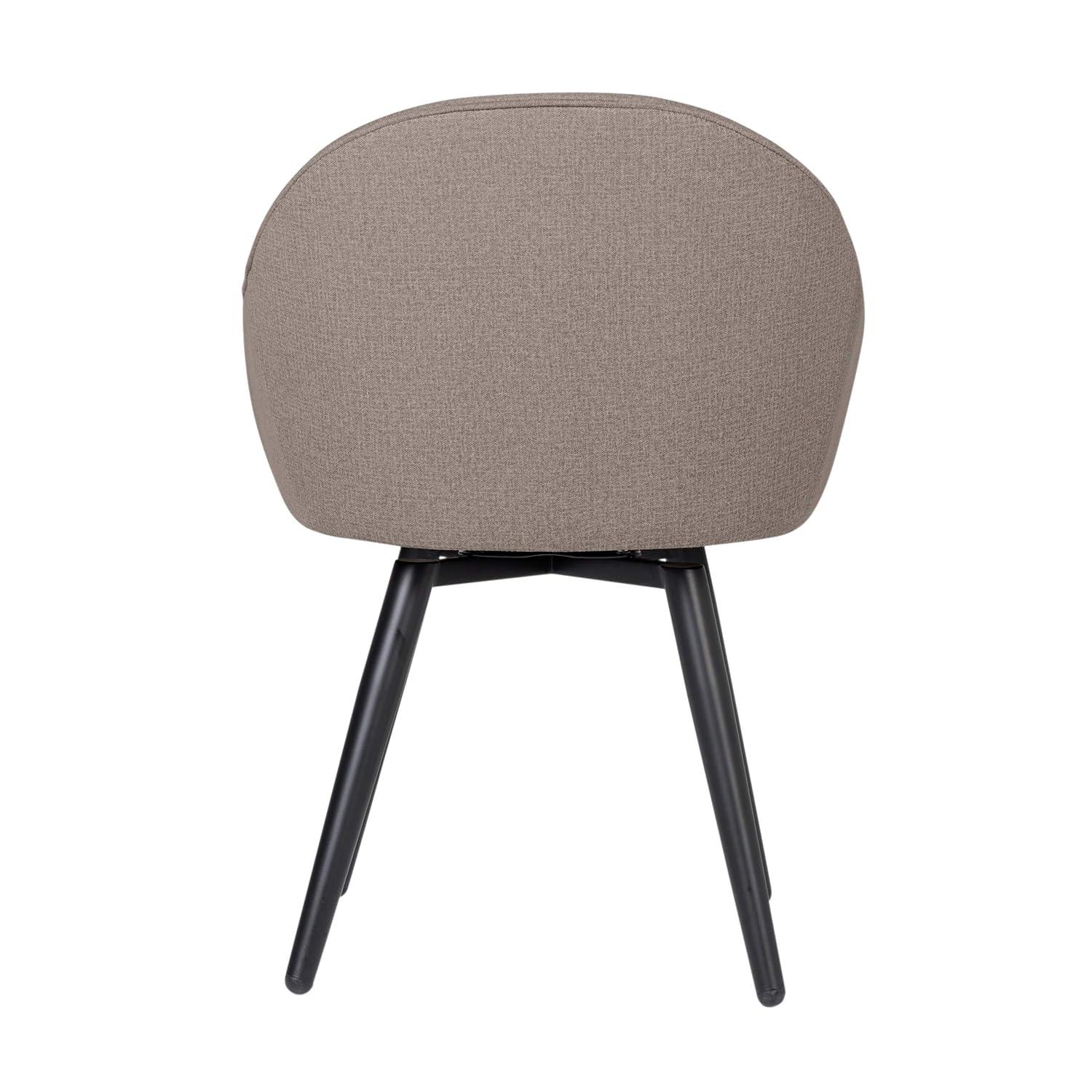 Dome Swivel Armchair Tan - Studio Designs Home: Metal Frame, Polyester Upholstery, Office Use