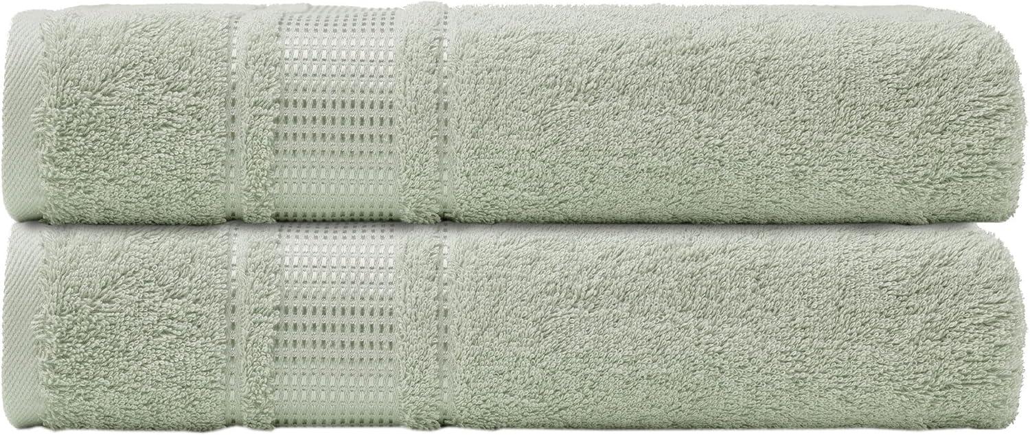 Melissa Linen, 2 Piece Hand Towel Pack Premium Cotton Soft Absorbent 20 x 35 in, Mint Green