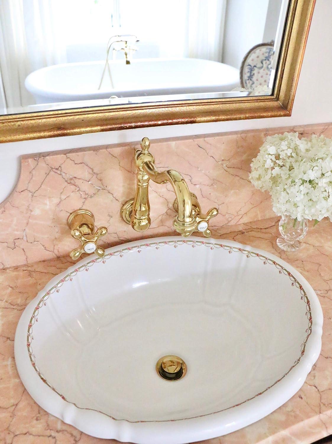 Kingston Brass Heritage Two-Handle 3-Hole Wall Mount Bathroom Faucet