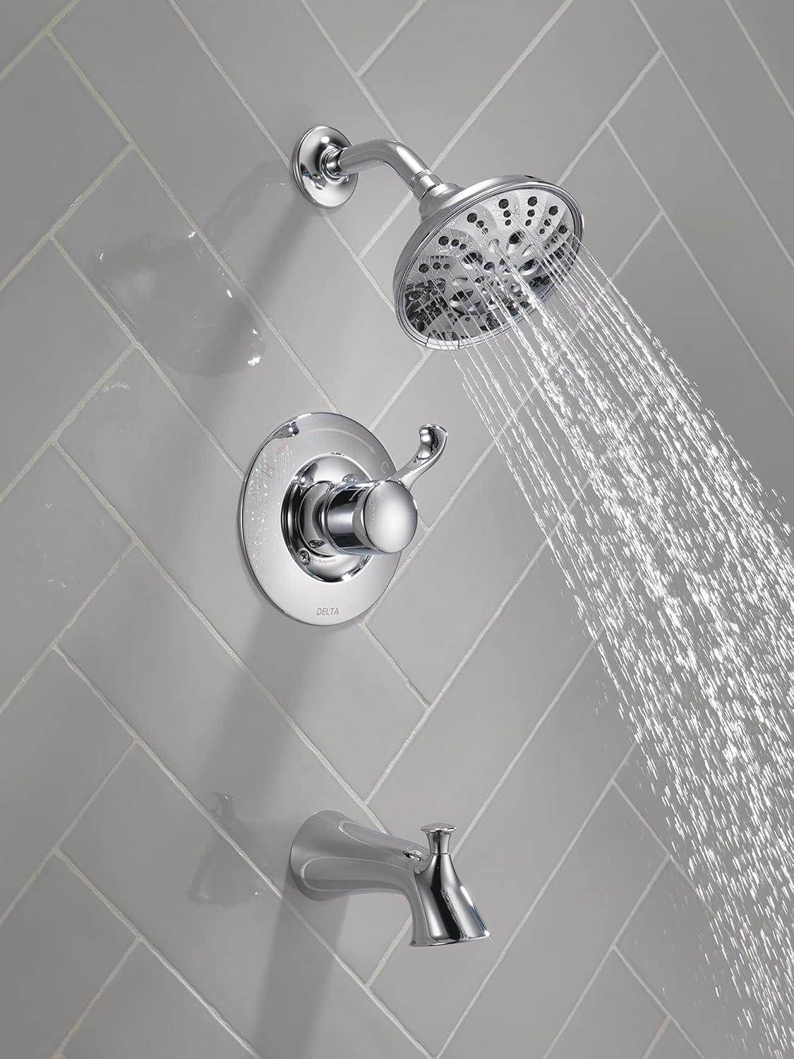 Esato Tub and Shower Faucet with Rough-in Valve and H2Okinetic Technology