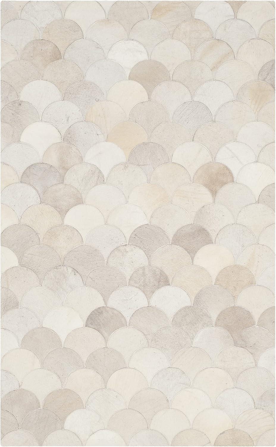 Studio Leather STL311 Hand Woven Area Rug - Ivory/Grey - 3'x5' - Safavieh.