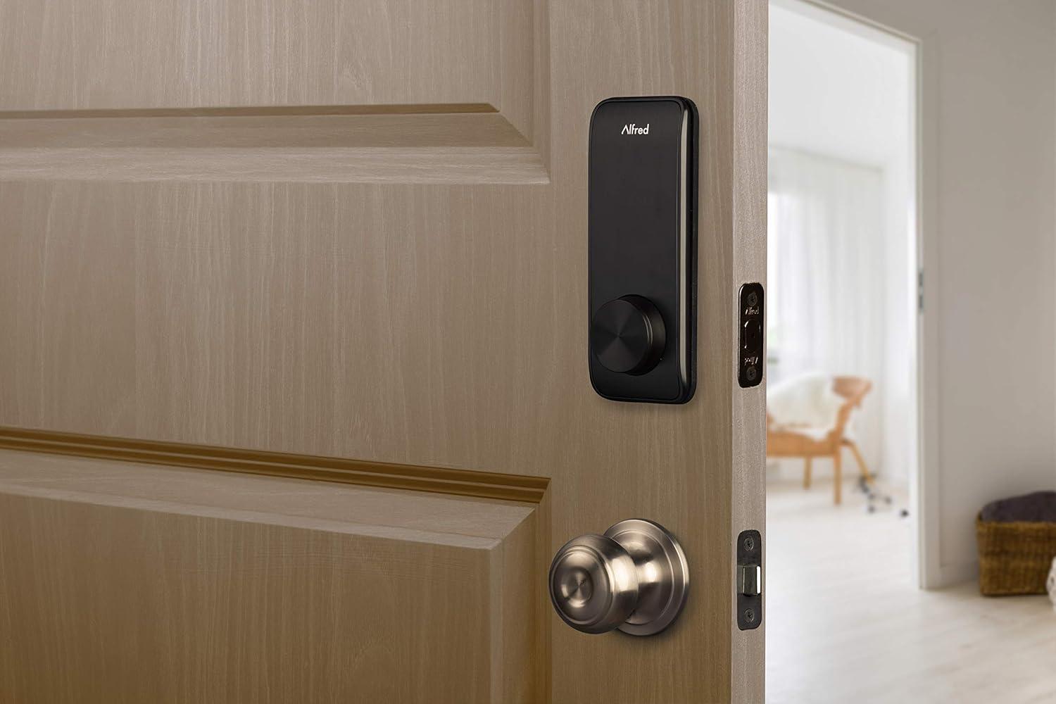 Black Electronic Smart Deadbolt with Touchscreen Keypad