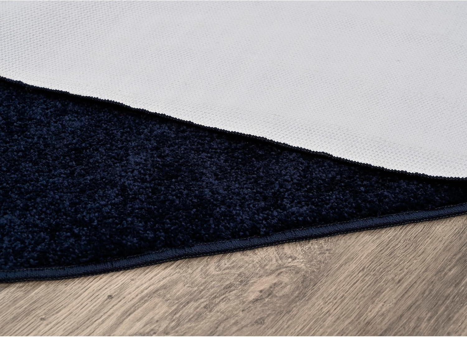 Garland Rug Gramercy Washable Bath Rug Set, 2-Piece (20"x34" & Contour Rug) Navy