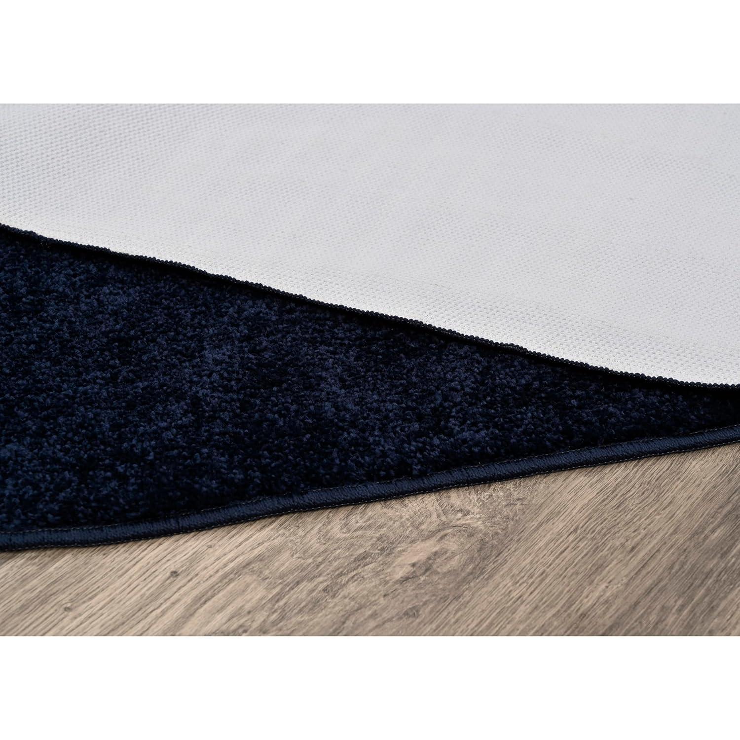 Garland Rug Gramercy Washable Bath Rug Set, 2-Piece (20"x34" & Contour Rug) Navy