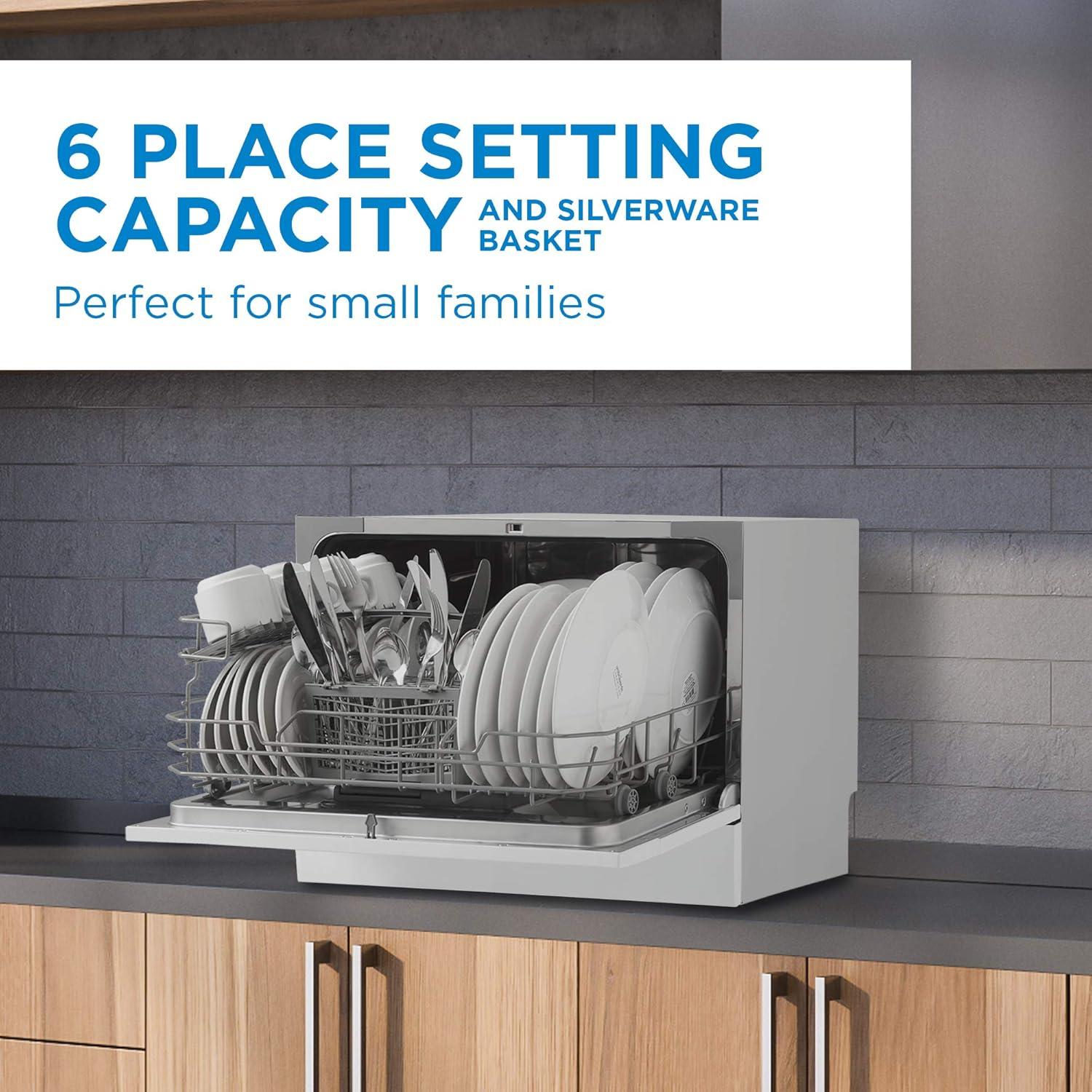 Danby DDW631SDB 6 Place Setting Countertop Dishwasher in Silver