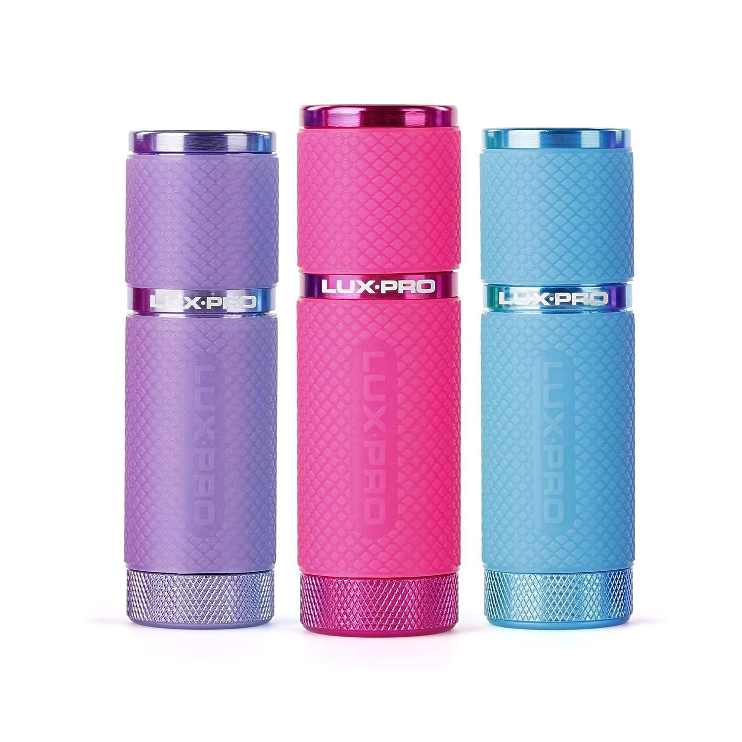 LuxPro Gels LED 40 Lumens Flashlight, 3 Pack Pink, Purple, Blue, LP395-PUB-A