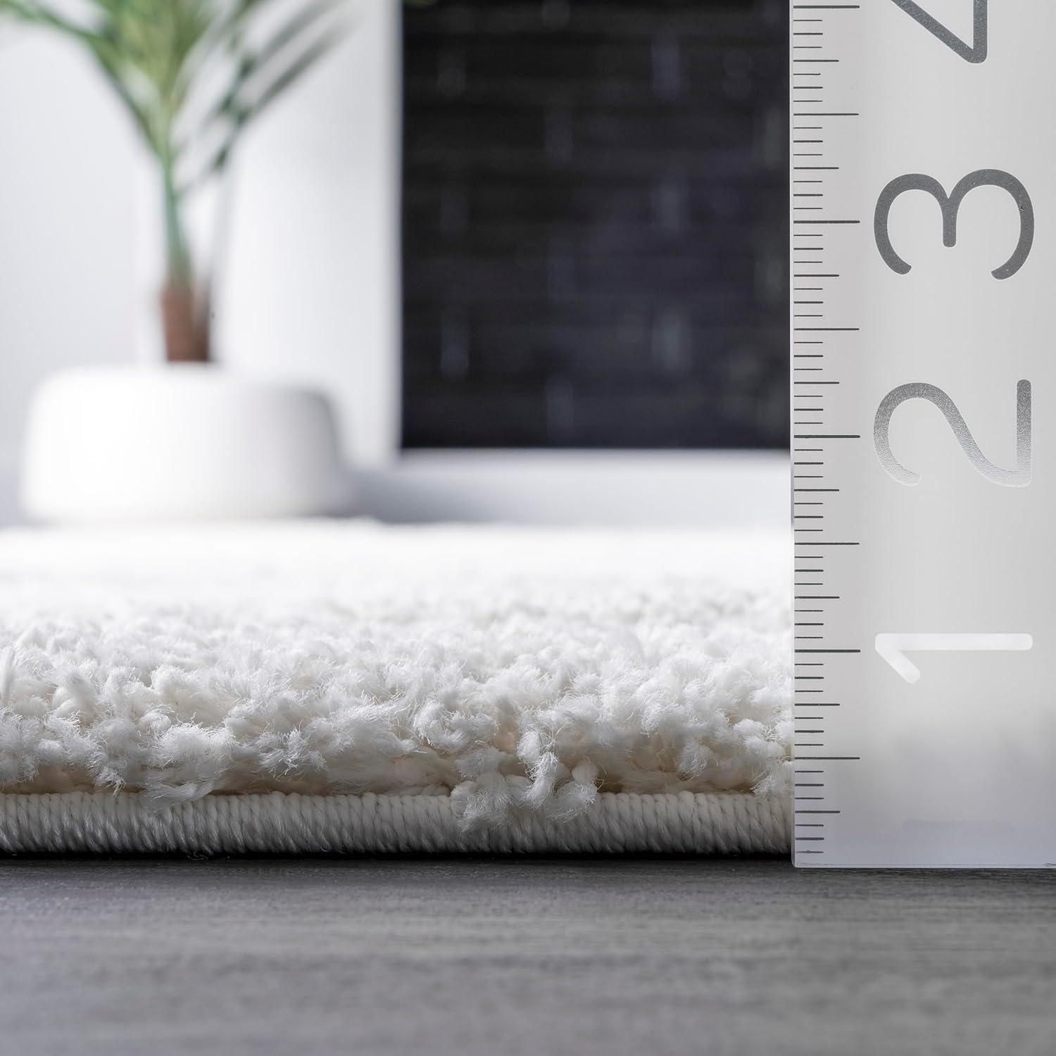 Nuloom Carolyn Abstract 8x11 Shag Indoor Area Rug for Living Room Bedroom Dining Room Nursery, Cream/Beige