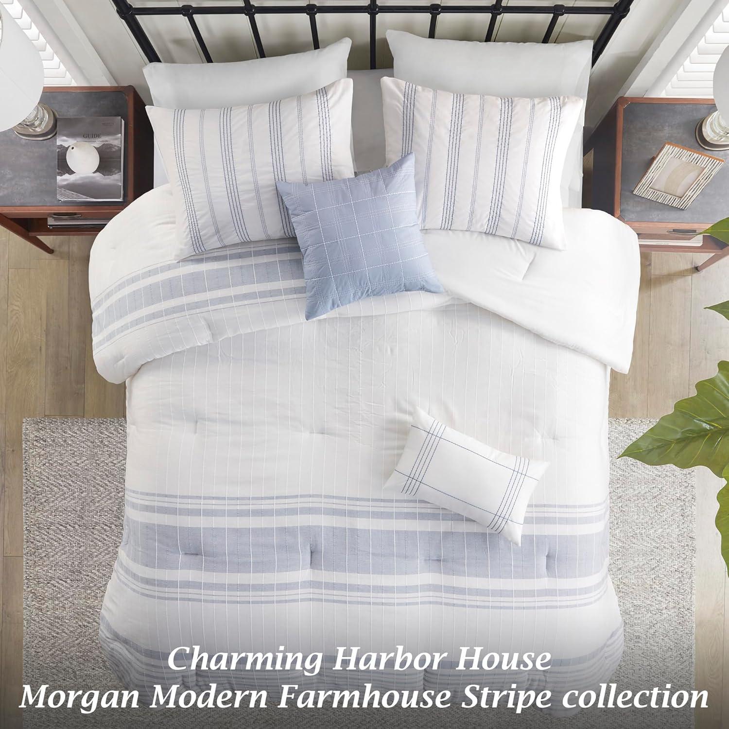 Cotton Jaquard Striped Comforter Set