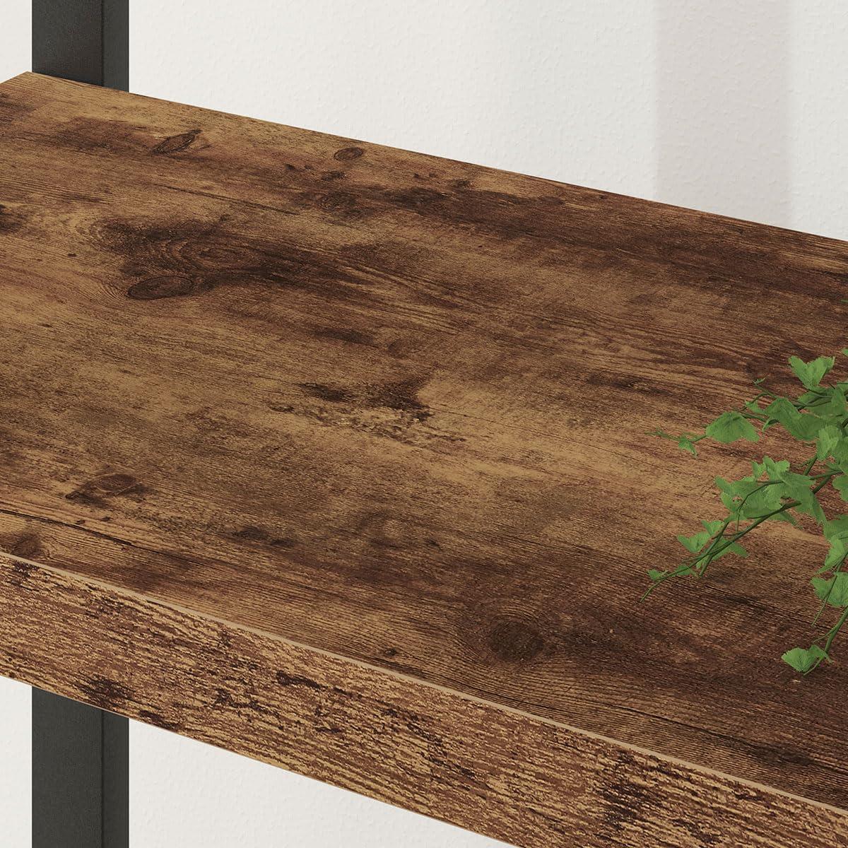 Lantine 7-Tier L-Shaped Bookshelf, Modern Corner Book Display Shelving Unit