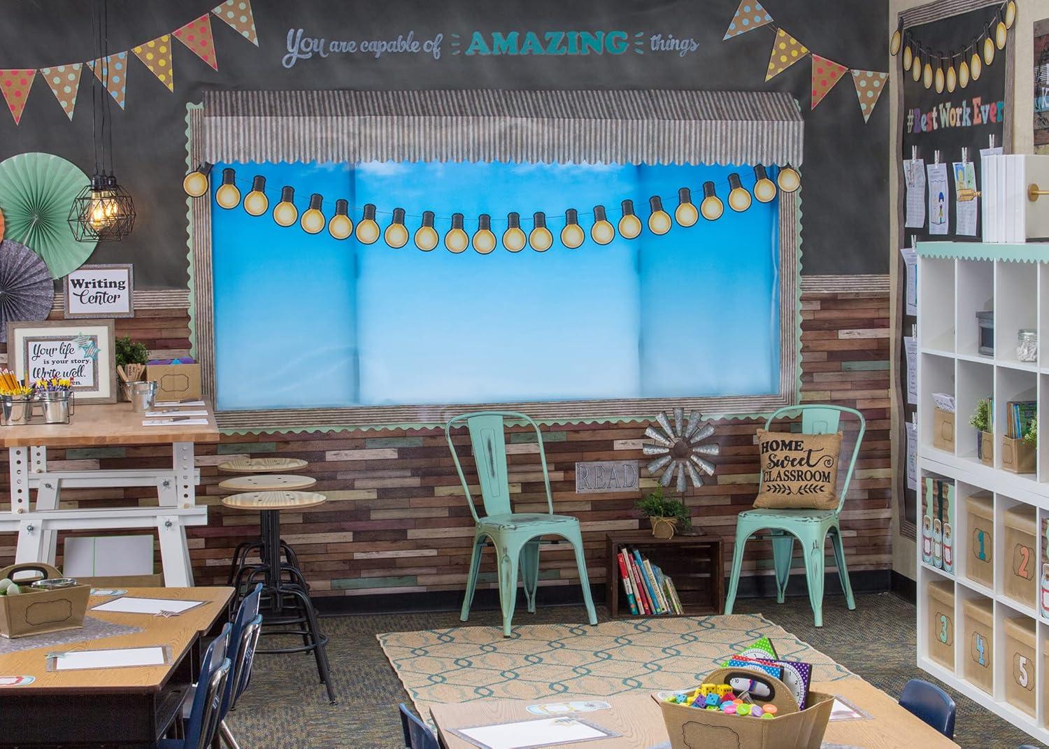 Home Sweet Classroom Corrugated Metal Design Awning