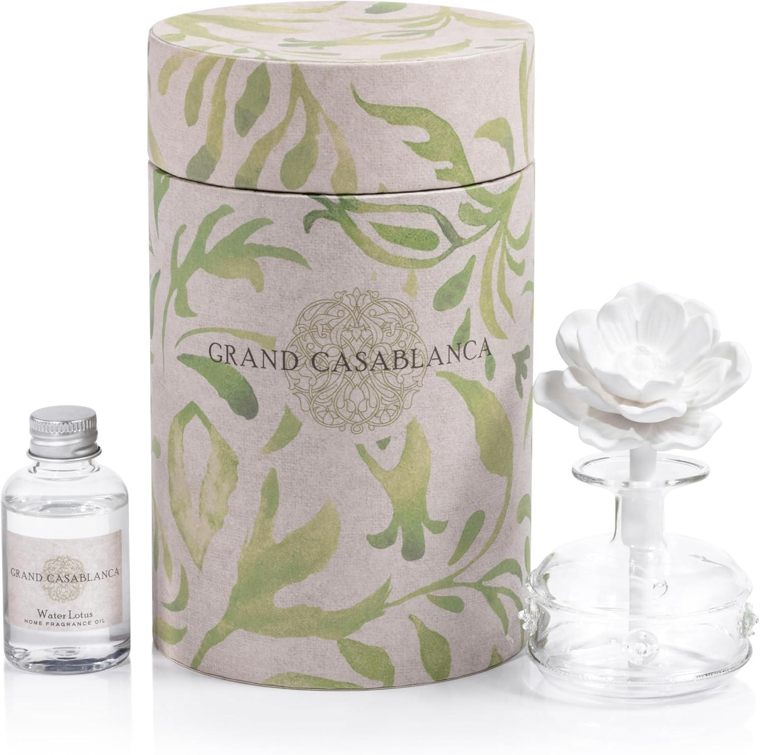 Zodax Grand Casablanca Porcelain Diffuser, Water Lotus