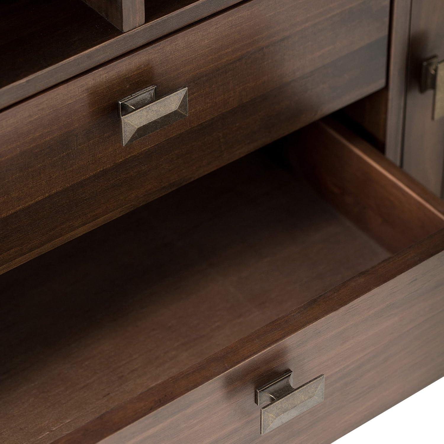 Simpli Home Artisan SOLID WOOD 72 inch TV Media Stand