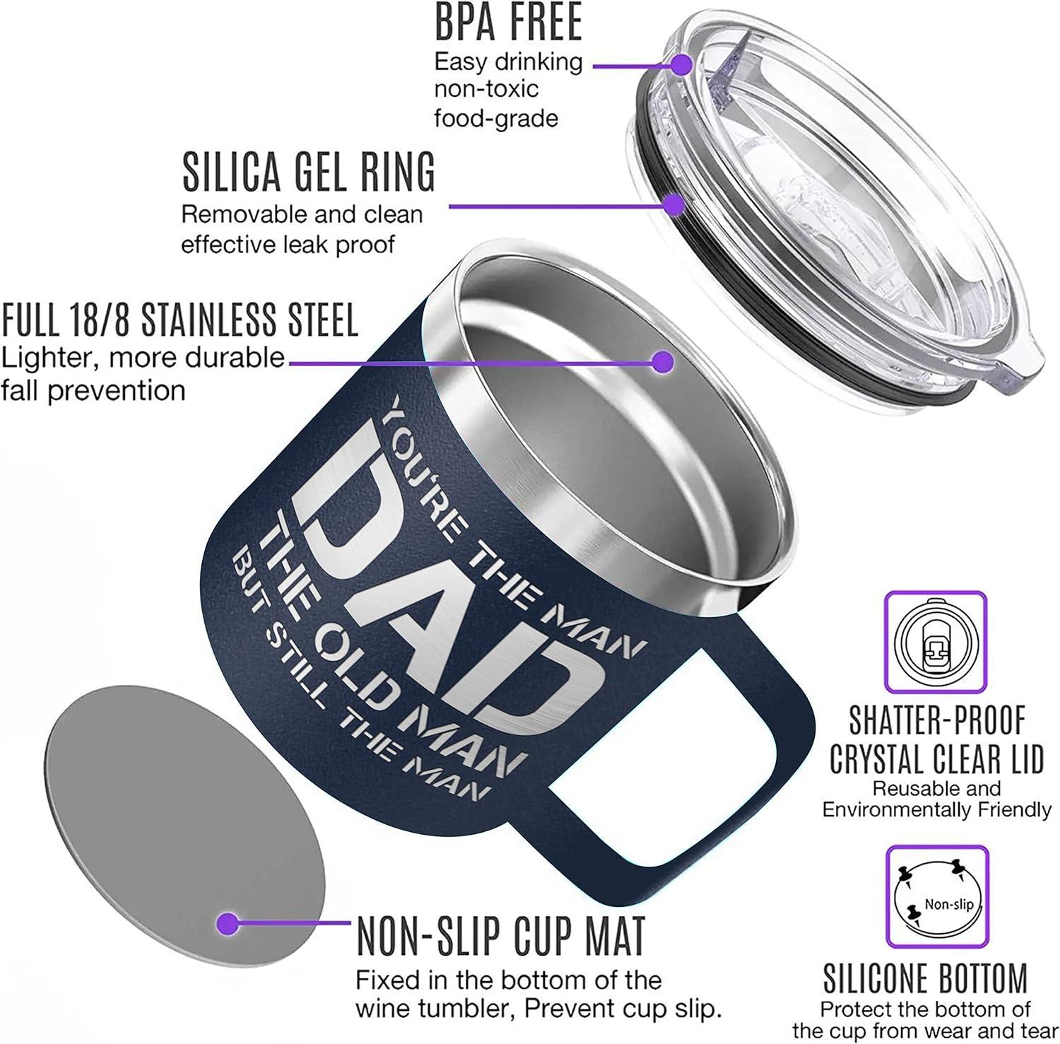 Best Grandpa Gifts for Christmas - 14Oz Grandpa Mug (Black) - You Are Not My Granddaughter -