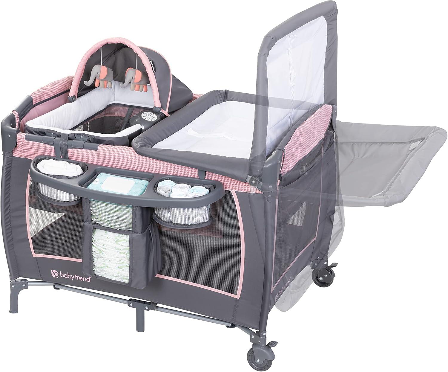 Baby Trend Lil Snooze Deluxe III Nursery Center Playard - Cozy Pink