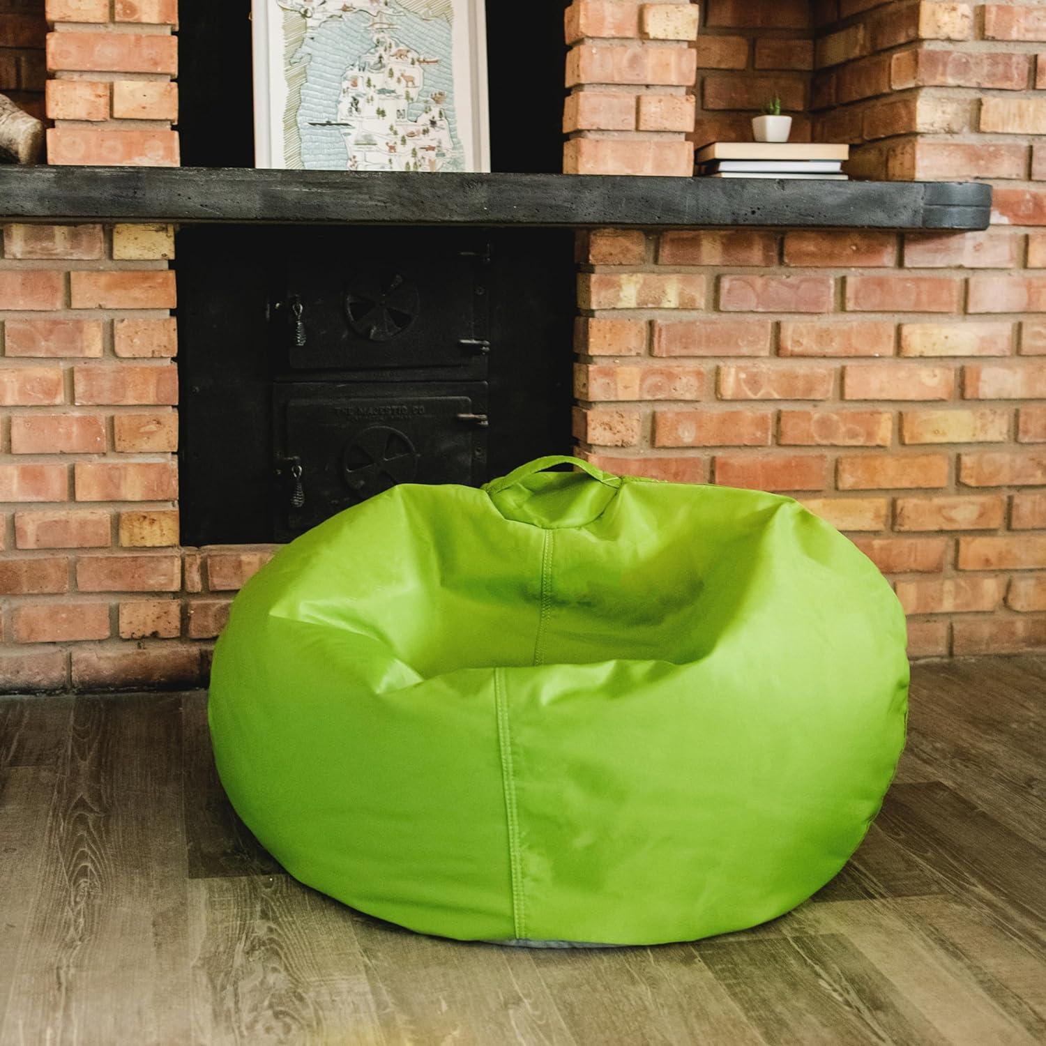 Spicy Lime Polyester Blend Classic Bean Bag Chair