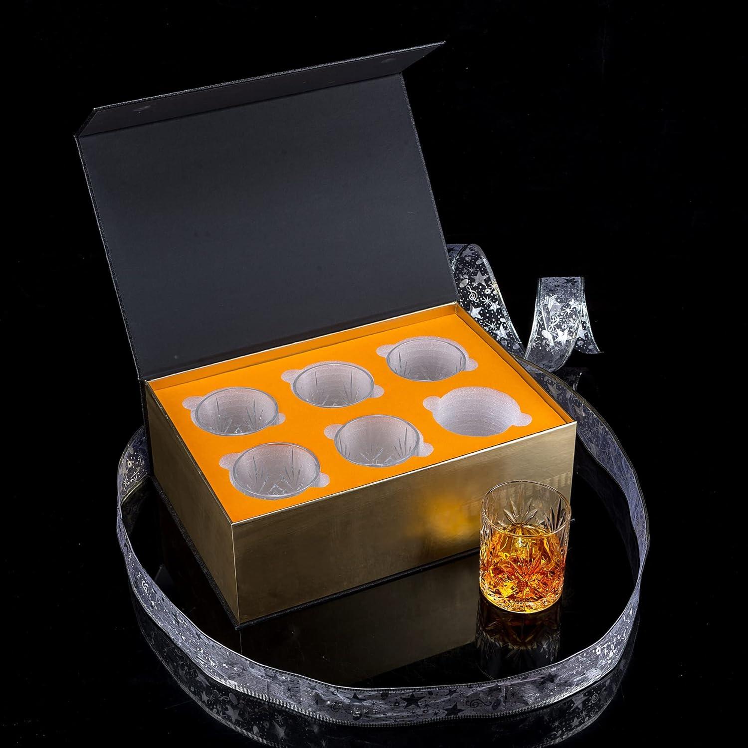 KANARS Whiskey Glasses Set of 4, 10 oz Rocks Glassware for Scotch Bourbon Liquor, Whisky Tumbler